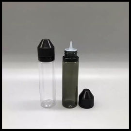 China Garrafas de enchimento líquidas do unicórnio de E, garrafa transparente preta do conta-gotas 60ml fornecedor