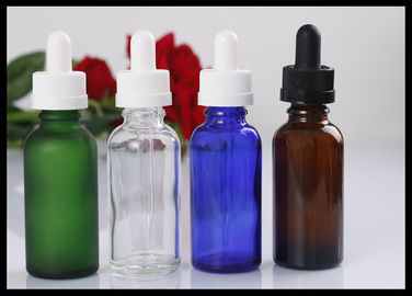 China garrafa líquida cosmética verde da garrafa de óleo essencial da garrafa 30ml de vidro fornecedor