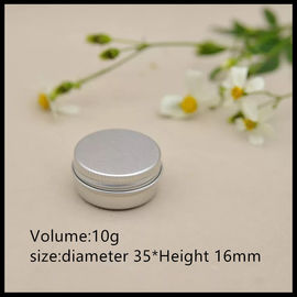 China frasco cosmético 35*16mm do recipiente do metal redondo de alumínio da lata 10g fornecedor