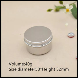 China recipiente de alumínio do metal do frasco 40g de creme cosmético com tampa do parafuso fornecedor