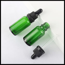 China Aprovação cosmética verde do recipiente 30ml TUV do conta-gotas das garrafas de vidro de óleo essencial fornecedor