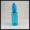 As garrafas azuis do conta-gotas do ANIMAL DE ESTIMAÇÃO do plástico 20ml com calcadeira sem perigo para as crianças tampam não - o tóxico fornecedor