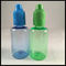 o plástico do verde 30ml engarrafa garrafas de óleo do suco das garrafas do conta-gotas do ANIMAL DE ESTIMAÇÃO com o tampão sem perigo para as crianças da calcadeira fornecedor