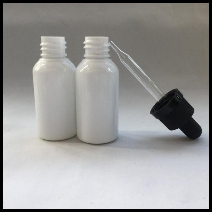 Impressão plástica da etiqueta das garrafas 30ml da pipeta do ANIMAL DE ESTIMAÇÃO branco com tampão sem perigo para as crianças