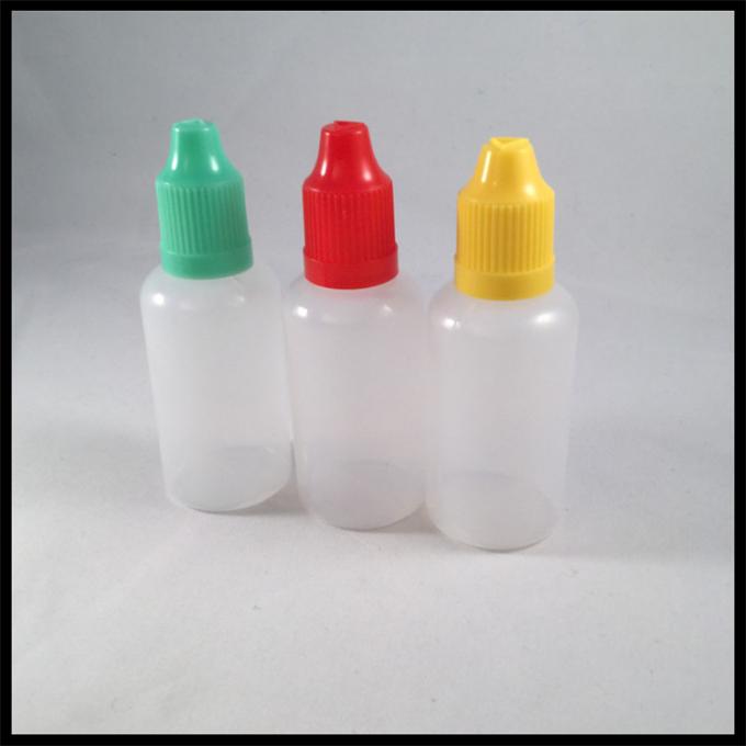 Ldpe sem perigo para as crianças da garrafa do conta-gotas 30ml, garrafas plásticas pequenas líquidas maiorias do conta-gotas