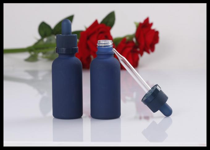 Garrafas de vidro da aromaterapia sem perigo para as crianças do tampão, garrafas 30ml de vidro azuis para óleos essenciais