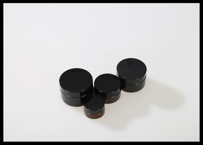 O frasco de creme cosmético de vidro ambarino 5g 10g 20g 30g 50g de Brown esvazia recipientes da composição