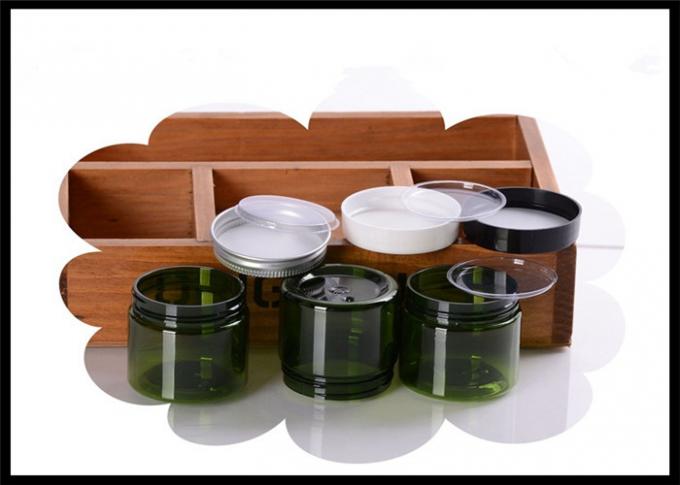 O creme de cara vazio verde range 50G a capacidade, recipientes cosméticos plásticos com tampas