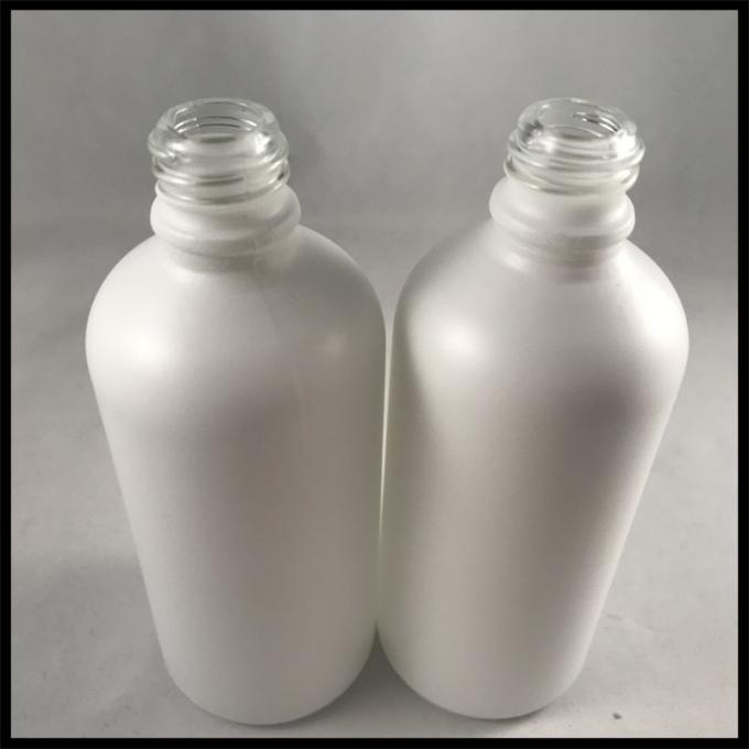 Capacidade vazia do vidro geado 100ml do branco das garrafas de óleo essencial do conta-gotas líquido de E