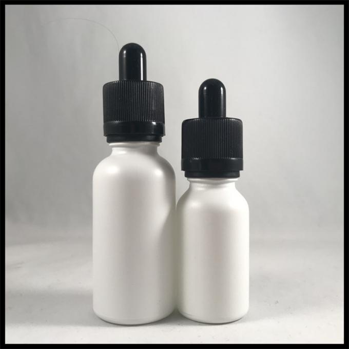 Capacidade líquida vazia geada do recipiente 15ml da garrafa de vidro branca E do conta-gotas do óleo