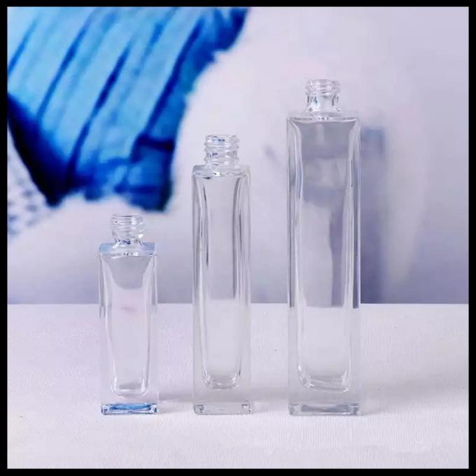 O pulverizador de perfume quadrado original engarrafa o tampão de alumínio material de vidro de 30ml 50ml 100ml