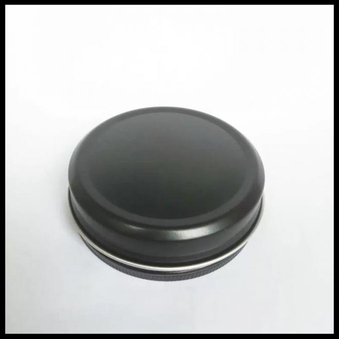 Garrafas de alumínio cosméticas pretas do creme da loção do frasco 100g com tampas do parafuso