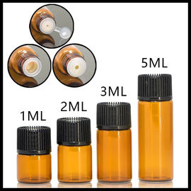 China Mini tampão normal das garrafas de vidro de óleo essencial do tamanho para o soro/perfume 1ml 2ml 3ml 5ml fornecedor
