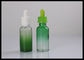 Garrafas de vidro líquidas do conta-gotas do óleo essencial do inclinação do verde do suco 30ml de E E fornecedor