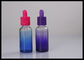 garrafa de óleo essencial de vidro da garrafa do conta-gotas da cor roxa azul do inclinação 30ml fornecedor
