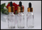 Saúde/segurança químicas transparentes da estabilidade das garrafas de vidro de óleo essencial fornecedor