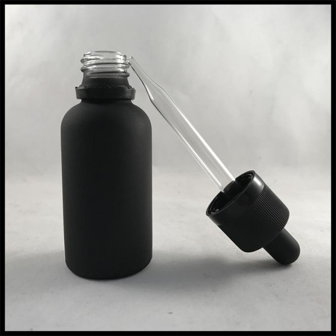 o conta-gotas de vidro de Matt do preto 30ml engarrafa a garrafa de vidro essencial do conta-gotas de Oild