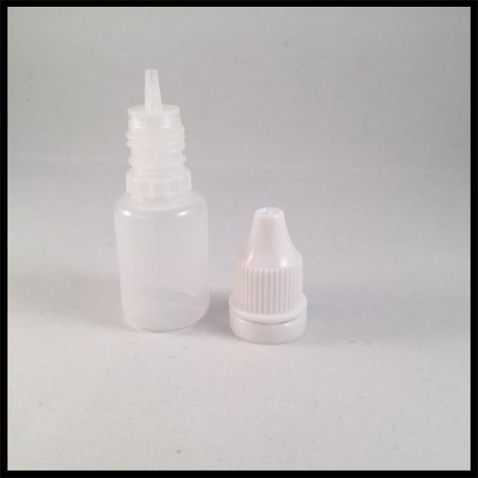 As garrafas do conta-gotas do LDPE do líquido 10ml de E com criança resistem a resistência baixa ácida do tampão