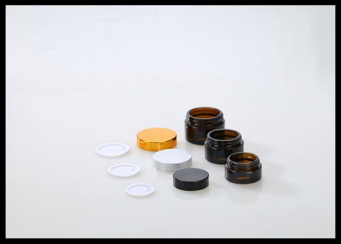 Frascos cosméticos de vidro pequenos, recipientes de vidro dos recipientes do creme de cara com as tampas para cosméticos