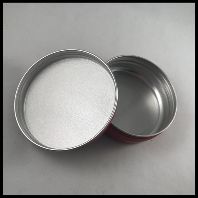 Dos recipientes vazios de creme cosméticos do frasco da forma redonda tipo de alumínio do algodão do caso da composição