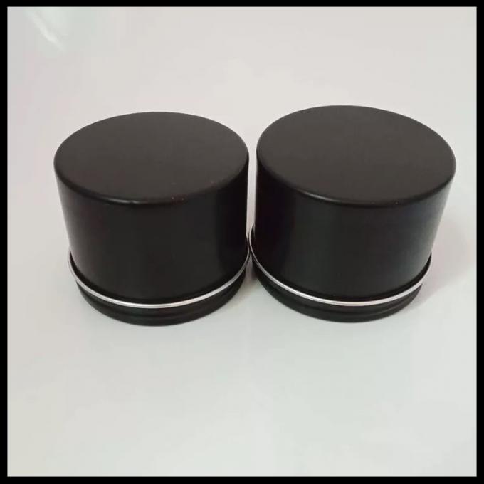 Tampão de parafuso cosmético de alumínio durável das latas de lata do metal do preto do frasco do creme dos recipientes 120g
